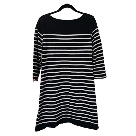Talbots Navy Striped Nautical Cotton Dress Women's Size Large - Picture 3 of 6